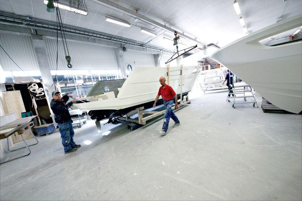 I dag produserer Marex én modell i Norge. Det dreier seg om en 32 fots cabincruiser med en utsalgspris på 2,2 millioner kroner. Foto: Peder Qvale