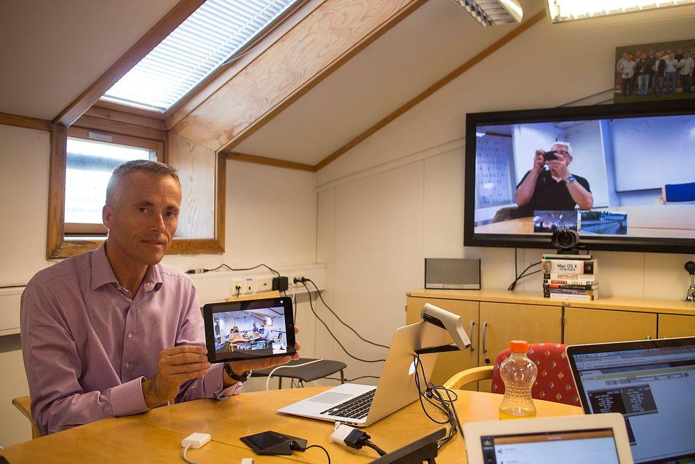 Loftsrevolusjon: Teknisk direktør i Pexip, Håkon Dahle, og de andre avhopperne fra Tandberg/Cisco vil revolusjonere videokonferanse fra et trangt loft på Fornebo. 