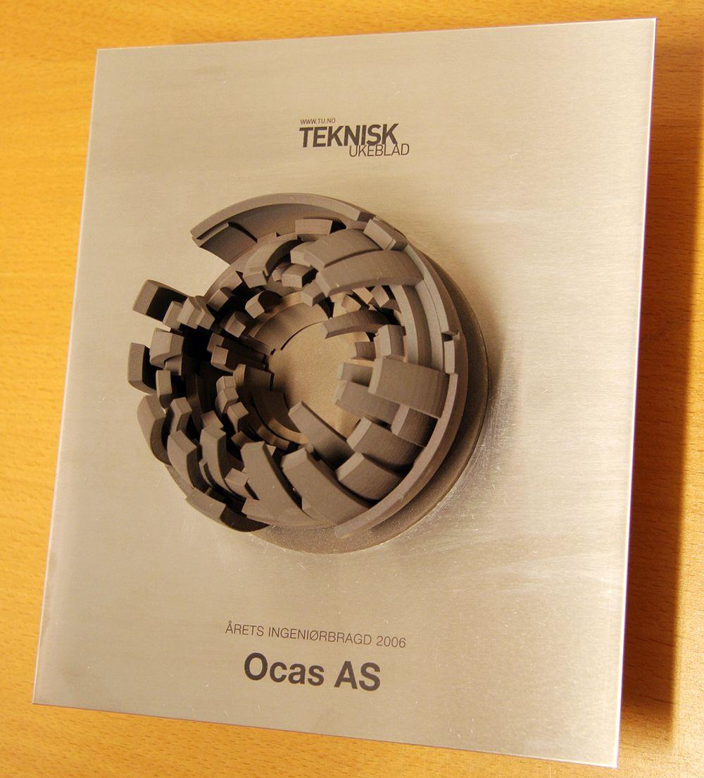 Årets ingeniørbragd 2006 ble tildelt Ocas. Selskapet var det første til å motta den nydesignede prisen fra Teknisk Ukeblad.