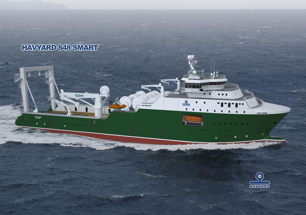 VENTER PENGER: Havyard har designet og skal bygge skipet med Smart AHTS fra Odim dersom finansieringen kommer på plass.