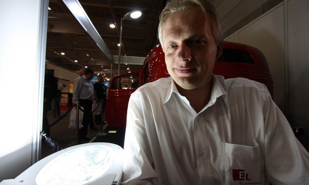 Hallbjørn Leirvik har fått mye oppmerksomhet for sine LED-gatelys på årets Eliade.