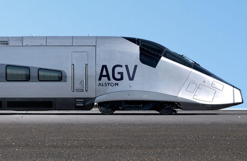 LYNKULE: Alstom lanserte i dag sitt nye hurtigtog AGV, som skal kunne kjøre i 360 km/t.