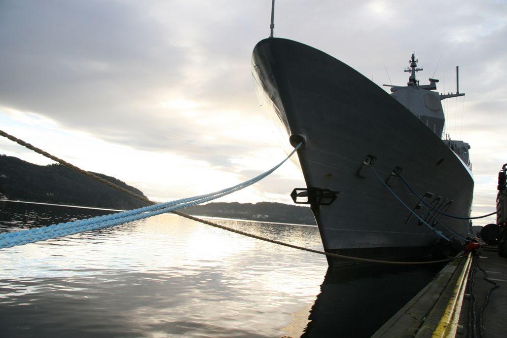 NUMMER TRE: KNM Otto Sverdrup blir overlevert til Forsvaret i slutten av april. Da får KNM Fridtjof Nansen (bildet) selskap av den tredje av totalt fem nye fregatter.