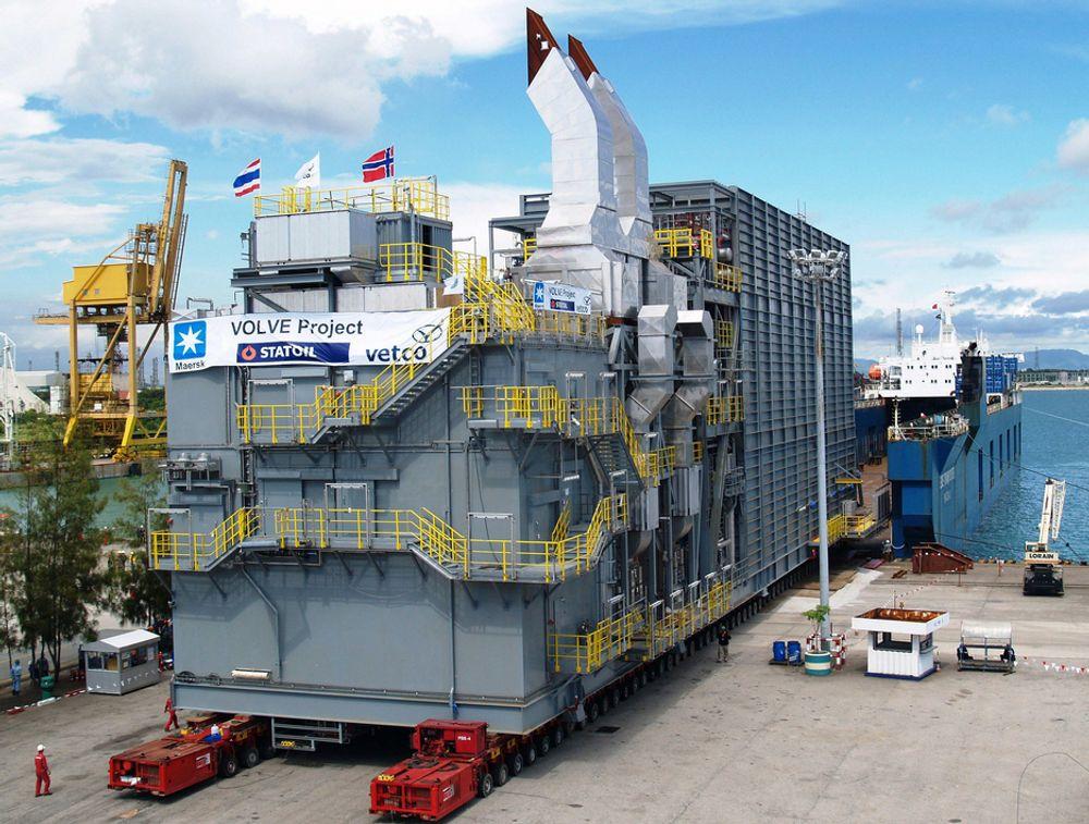 OMBYGGING: Mærsk Inspirer er utstyrt med en egen prosessmodul på 3.500 tonn.