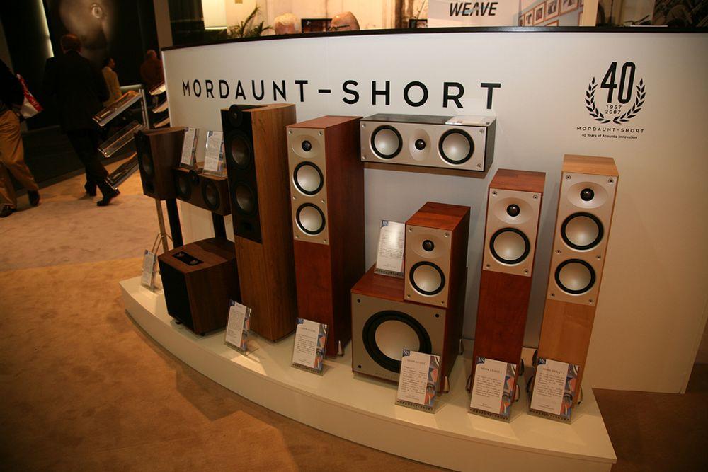 Mordaunt-Shorts høyttalerutvalg. Fra IFA-messa i Berlin.