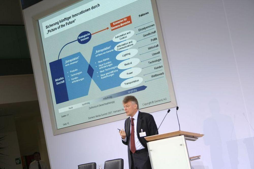 Hermann Requardt, leder av Siemens' teknologidivisjon.