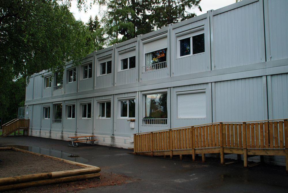 FLERE KONTROLLER: Oslo kommune har ti barnehager med samme grunnkonstruksjon som på barnehagen som kollapset. Nå skal de også kontrollere paviljongbarnehager med andre grunnkonstruksjoner.