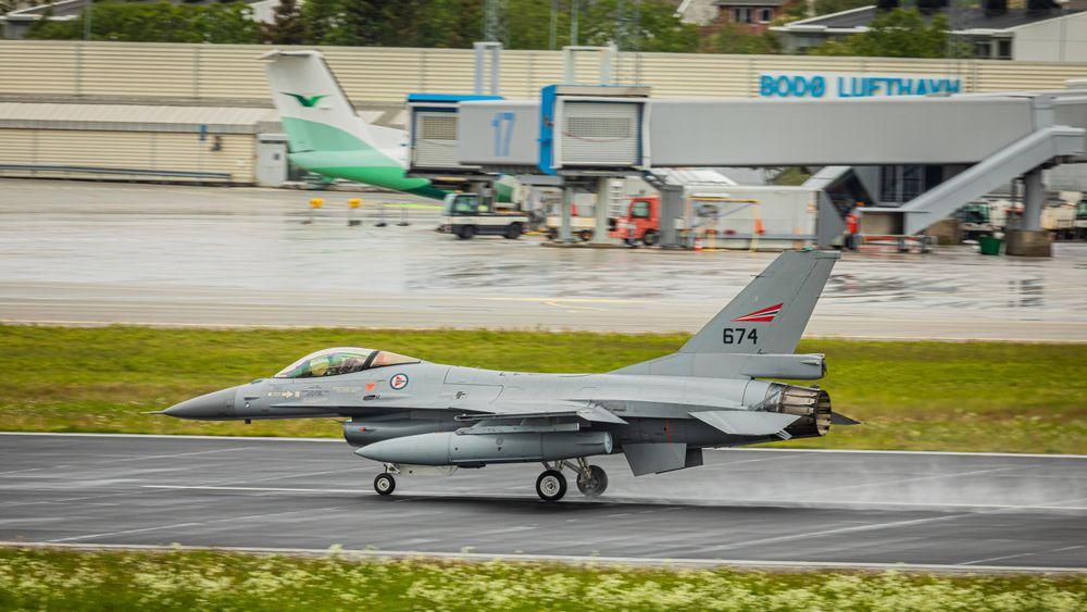 674 lander på Bodø flystasjon under ACE-21 tidligere i juni.