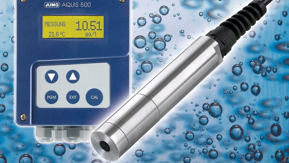 Optisk sensor for måling av oppløst oksygen med digital lagring av kalibrerngsdata i sensorhodet.