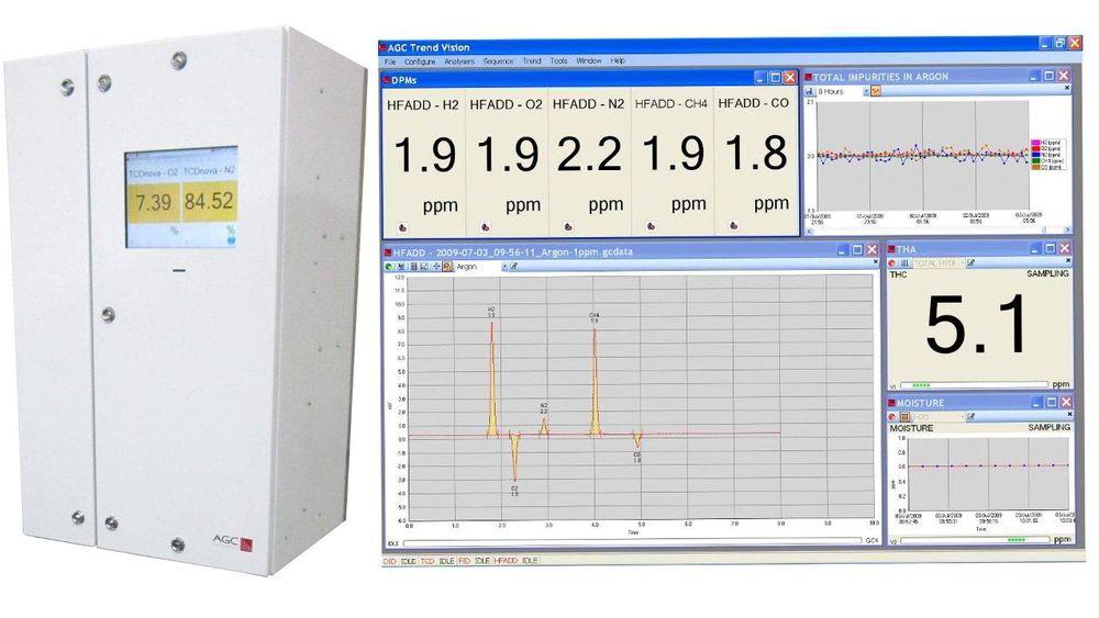 Gasskromatograf for både gass- og væskestrømmer, med flere innkapslingsmuligheter og Atex-versjon for sone 1 og 2.