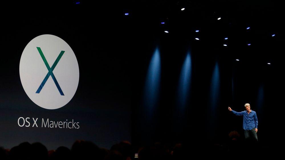 Apples softwaresjef Craig Federighi presenterer nye Mac OS X på Apples utviklerkonferanse WWDC mandag. 