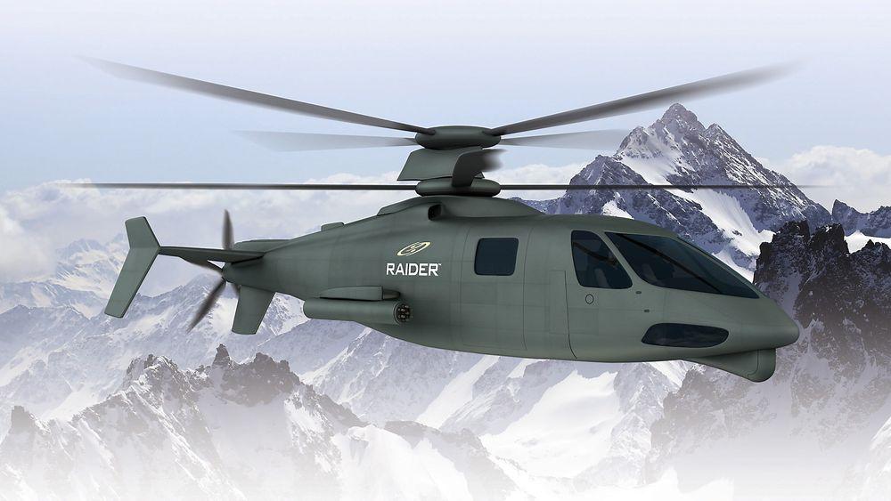 Illustrasjon av S-97 Raider som etter planen skal i lufta første gang i 2015. 