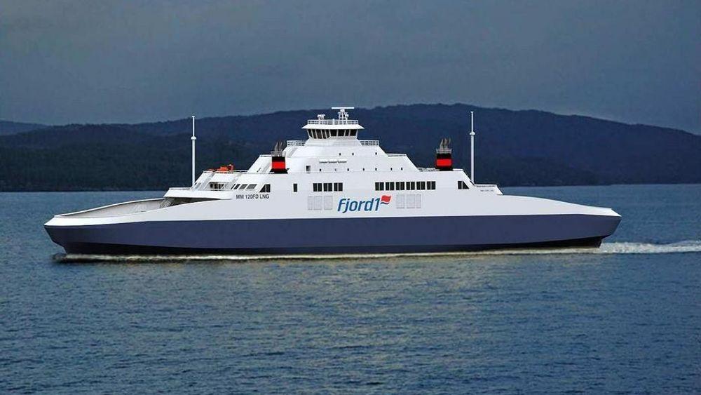 MODERNE: Fjord1 har bestilt verdens største LNG-ferje fra Fiskerstrand. Nå kan et moderne  og kanskje enda mer miljøvennlig skip bli brukt også på Lavik-Oppedal-sambandet fra 2015.