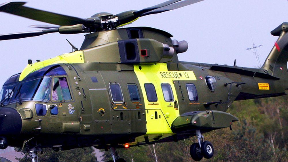 AW101 fra AgustaWestland er én av fem kandidater til å overta som redningshelikopter i Norge. Denne maskinen er i dansk tjeneste.