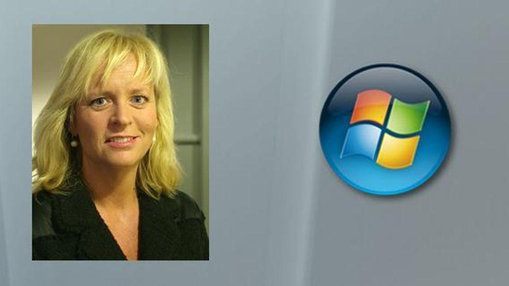 TIL MICROSOFT: Tidligere TV 2-nyhetsanker Christine Korme (innfelt) blir Microsoft Norges ansikt mot presse og publikum.
