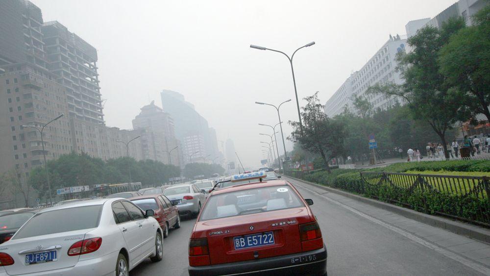 Under OL i Beijing i fjor var luften så ren at solen tittet frem. Nå er forurensningen tilbake.