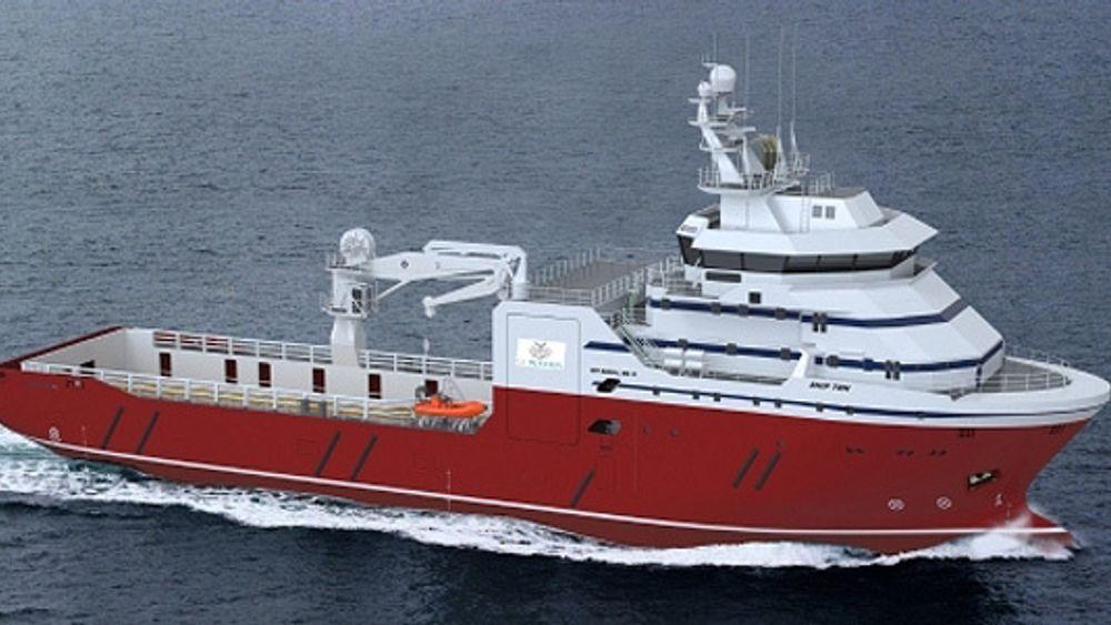 AVBESTILLER: GC Riber Shipping og partner kansellerer to PSV-skip av typen MT 6009 MkII. Skipene er på  74,87m og dwt på ca. 3.100. De er under bygging ved Batamec Shipyard i Indonesia.
