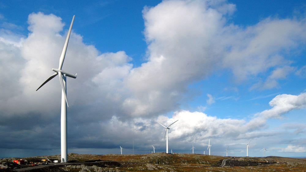 Grønne sertifikater skal få fortgang på utbyggingen av ny fornybar energi. Her fra Statkrafts vindpark på Hitra.