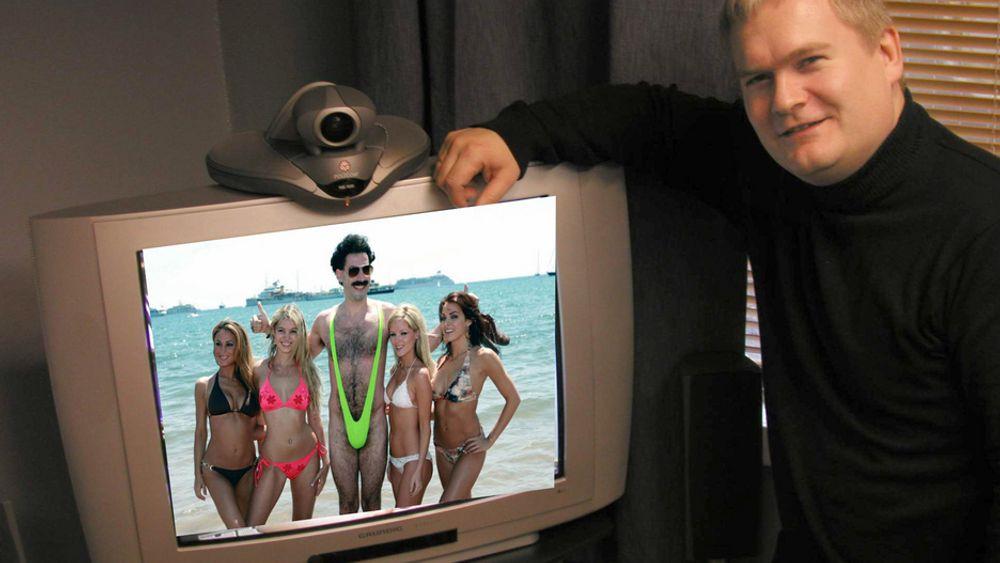 VENTER PÅ BORAT: Hans Johan Tofteng i Avikom skal bistå Kasakhstan med avanserte videokonferanseløsninger. Men det spørs om han vil få filmet Borat og hans ledsagere.