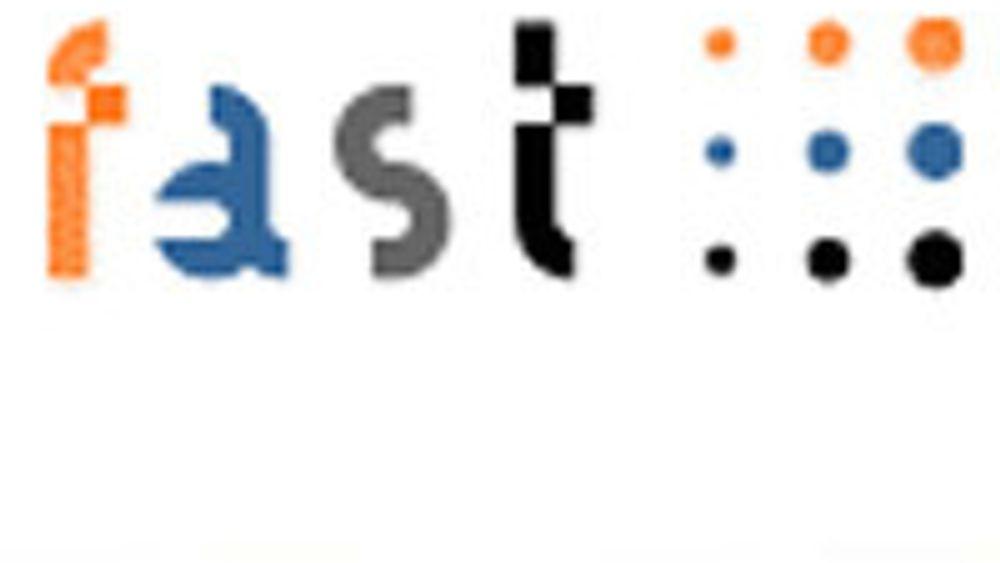 Fast-logo. Internett. Søketeknologi. Søkemotor. Søkeverktøy. Software.