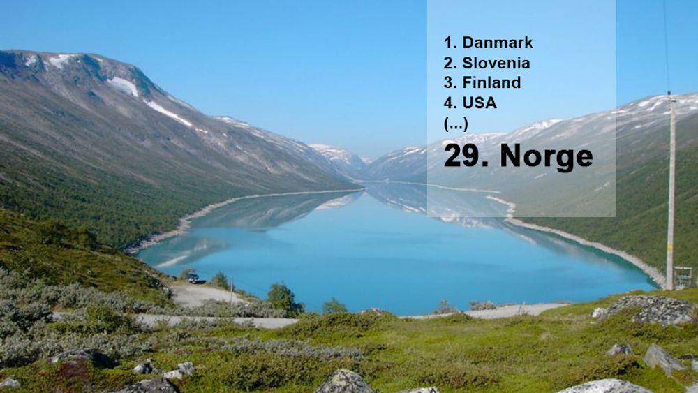 Vannkraft står for rundt 98 prosent av den norske elektrisitetsproduksjonen. Den store vannkraftandelen bekymrer WEC. Bildet viser Øvre Otta vannmagasin.