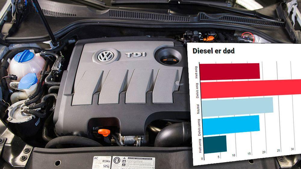 Et flertall av ledere i bilindustrien mener at dieselmotoren er død.