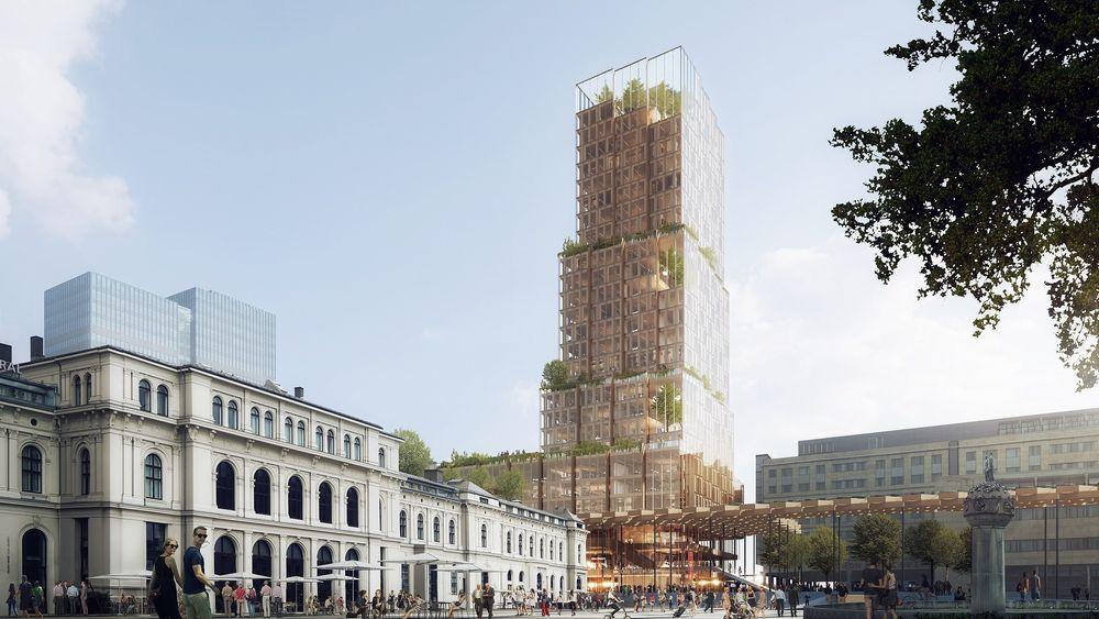 Utviklingsprosjektet «Nordisk lys» er et nytt høyhus på toppen av Oslo S.