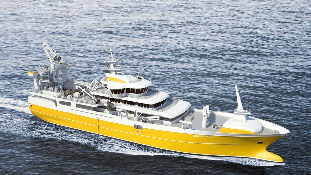 Sunny Lady skal bygges i Tyrkia og blir en av Norges største fiskebåter.