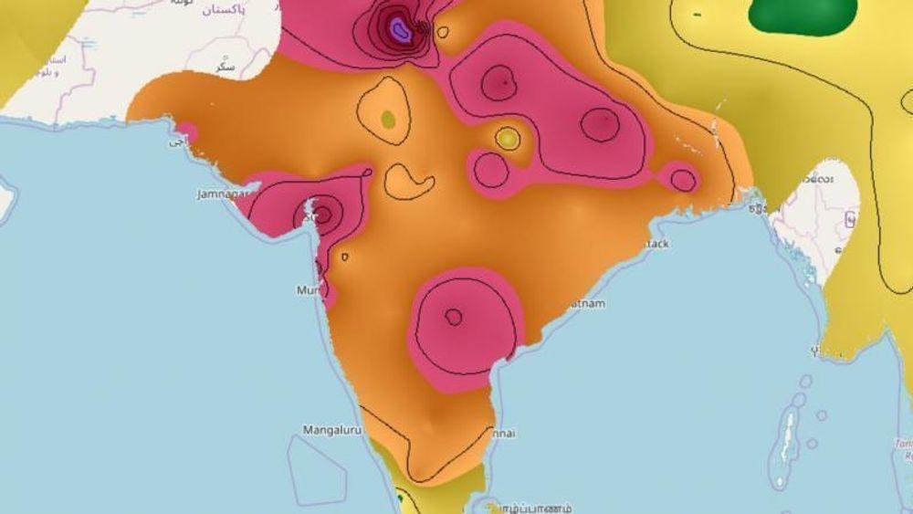 Indias hovedstad er i disse dager rammet av massiv luftforurensing. Illustrasjon: Berkeley Earth