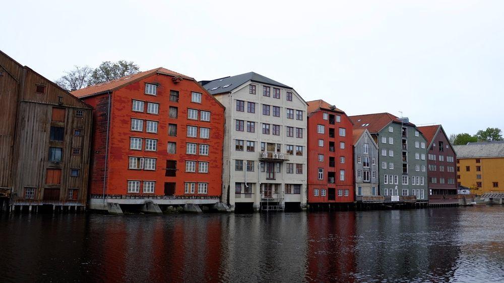 Mye vind i en periode med lite strømforbruk ga rekordlave priser over store deler av Skandinavia, blant annet her i Trondheim. 