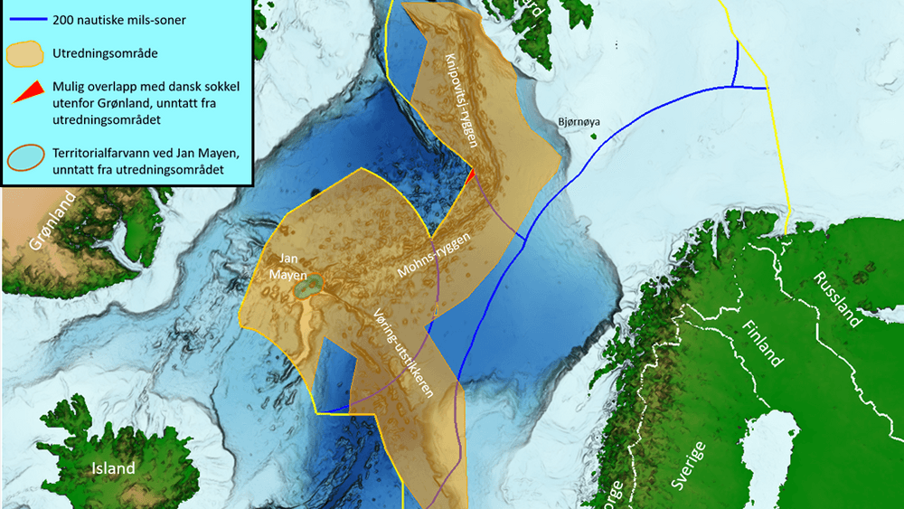 Regjeringen starter nå prosessen med å åpne for mineralvirksomhet på norsk sokkel. Åpningsprosessen omfatter områder mellom Jan Mayen og Svalbard og sørøst for Jan Mayen. 