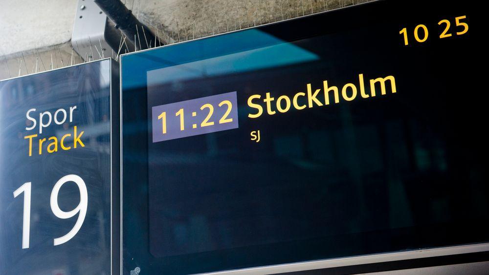Reisetiden mellom Stockholm-Oslo kan bli på under fire timer. I dag er reisen på fem timer og et kvarter.
