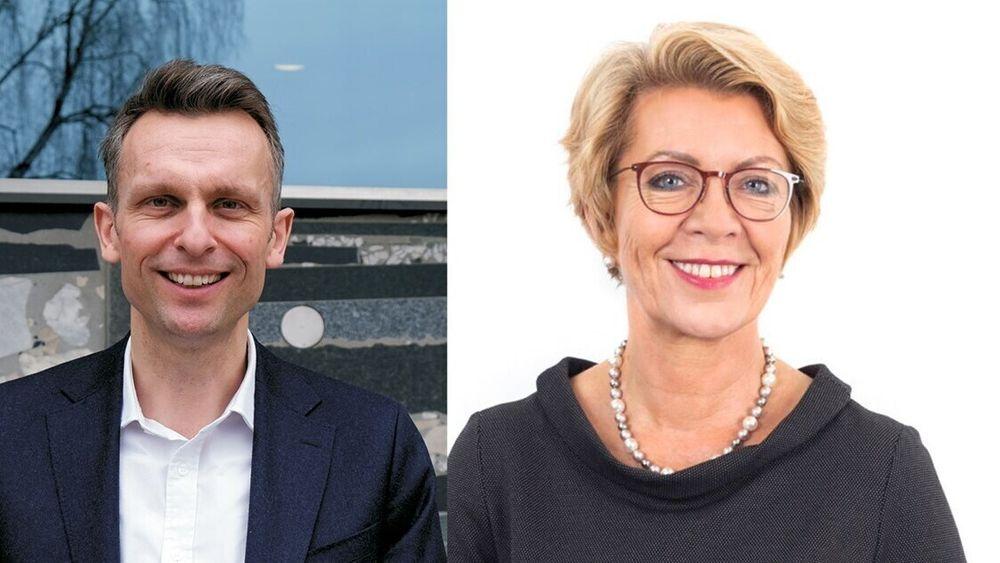 Administrerende direktør Knut Kroepelien i Energi Norge og Åslaug haga i Norwea er enige om å slå seg sammen.